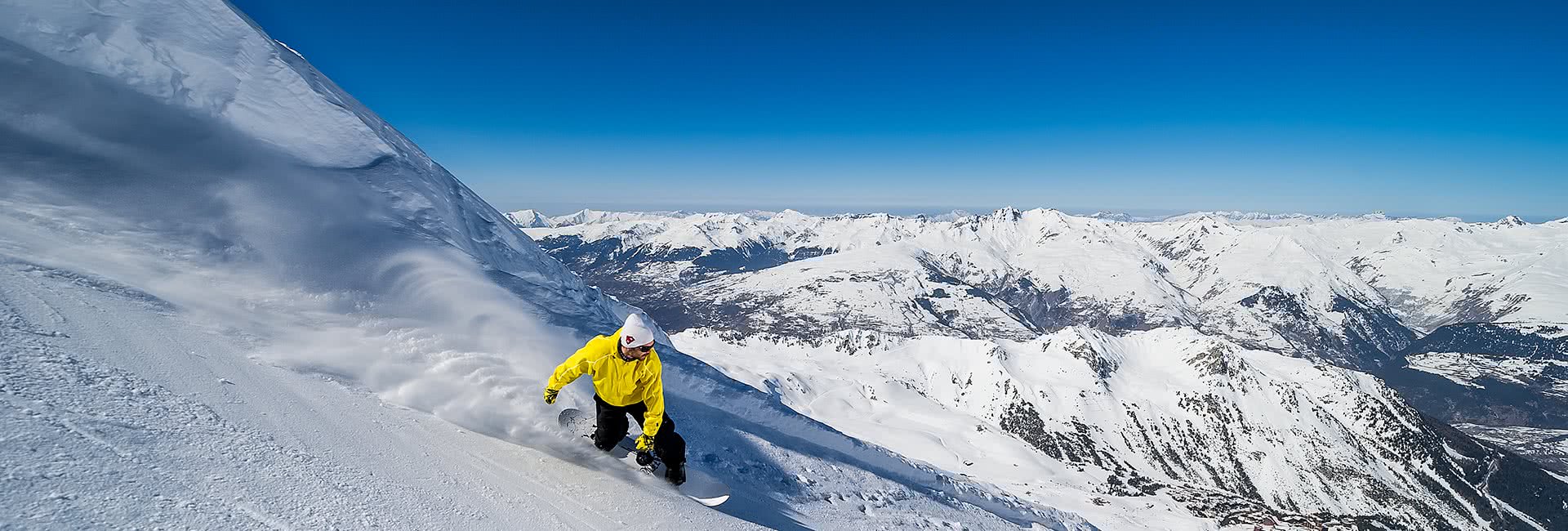 les arcs snowboarding