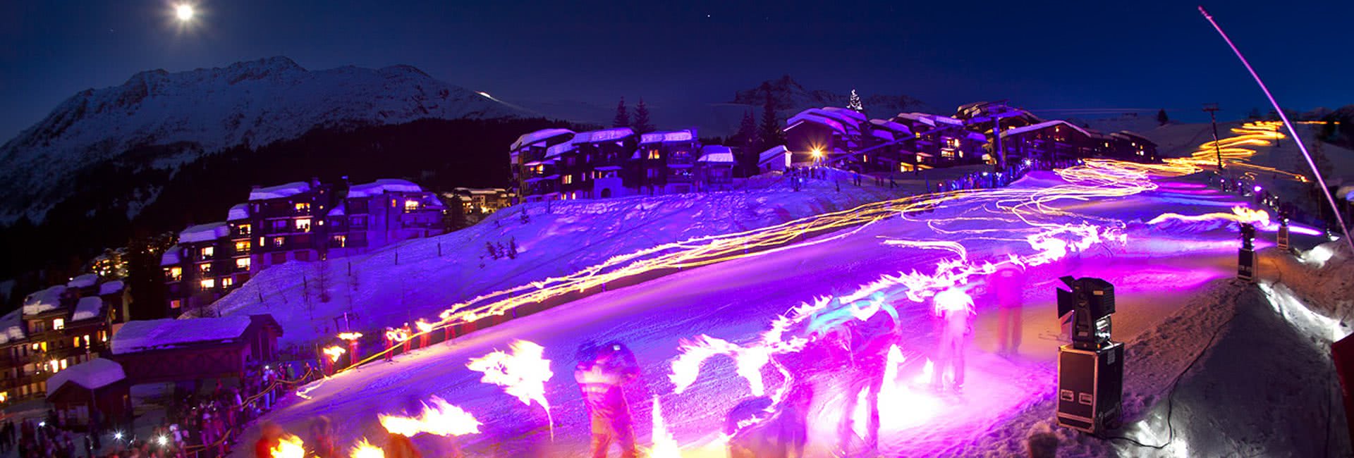 valmorel torchlight skiing