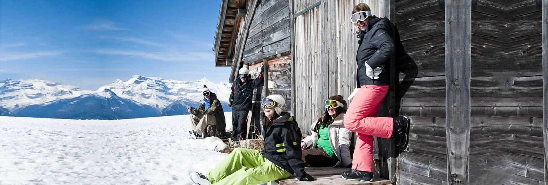 veysonnaz snowboarding group