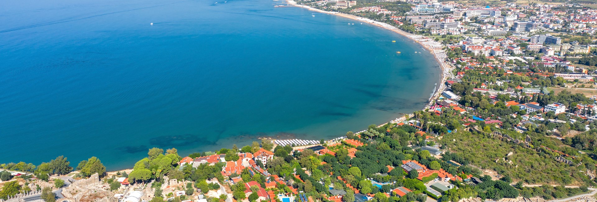 aerial view of Easter beach Side in Antalya