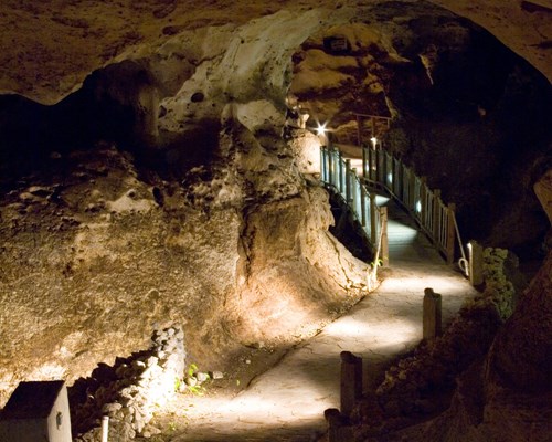 Pathway through underground caves